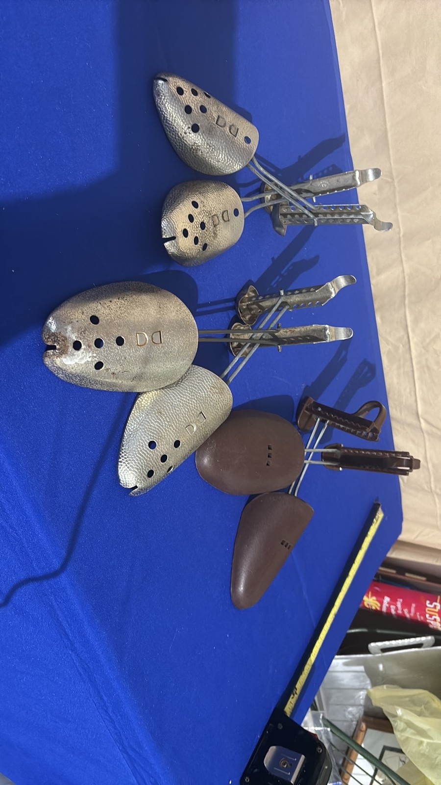 Vintage Adjustable Aluminum and Plastic Shoe Trees Collection – 3 Pairs
