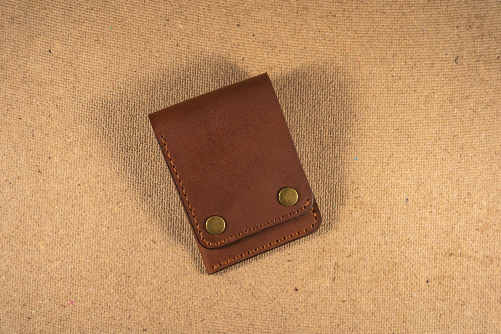 Leather Flap Wallet for Men Handmade Full Grain Classic Wallet Gift For Husband