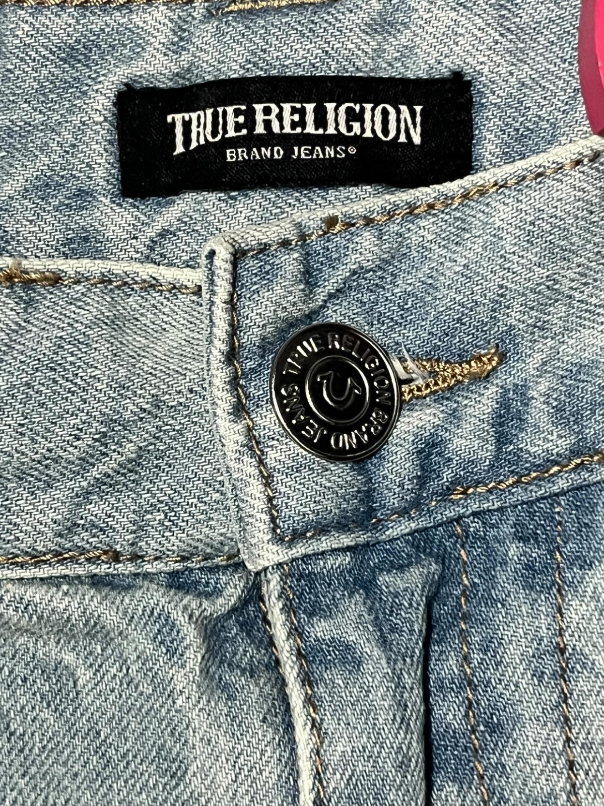 True Religion Baggy Wide Leg Jeans Light Wash Denim Men’s Size 44 NWOT Y2K