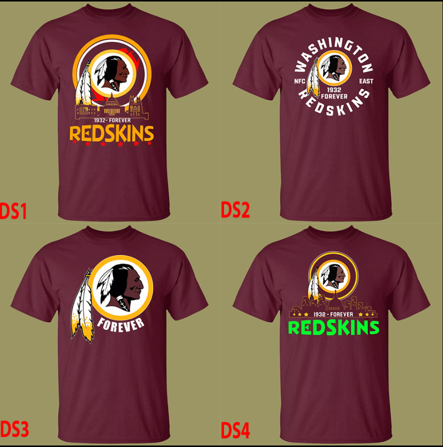 All design Men’s Washington REDSKINS Forever, T-Shirt Maroon S-5XL v2