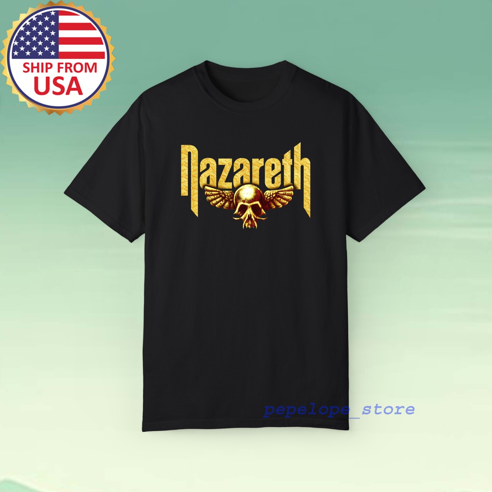 Nazareth Skull Wing Men’s Black Size S-5XL