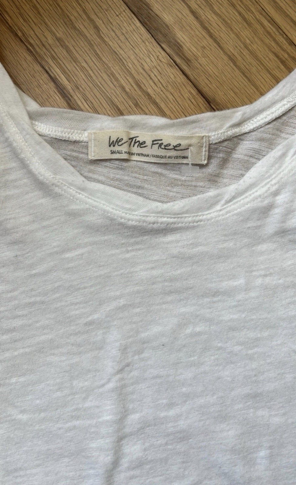 We The Free Slouchy White Boho Lightweight Loose Tank