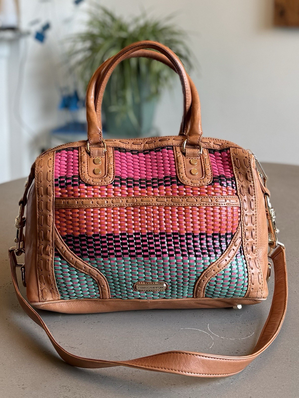 Rebecca Minkoff Multi-Weave M.A.B. Mini Bombe Shoulder/Hand Bag MAB H339I84C