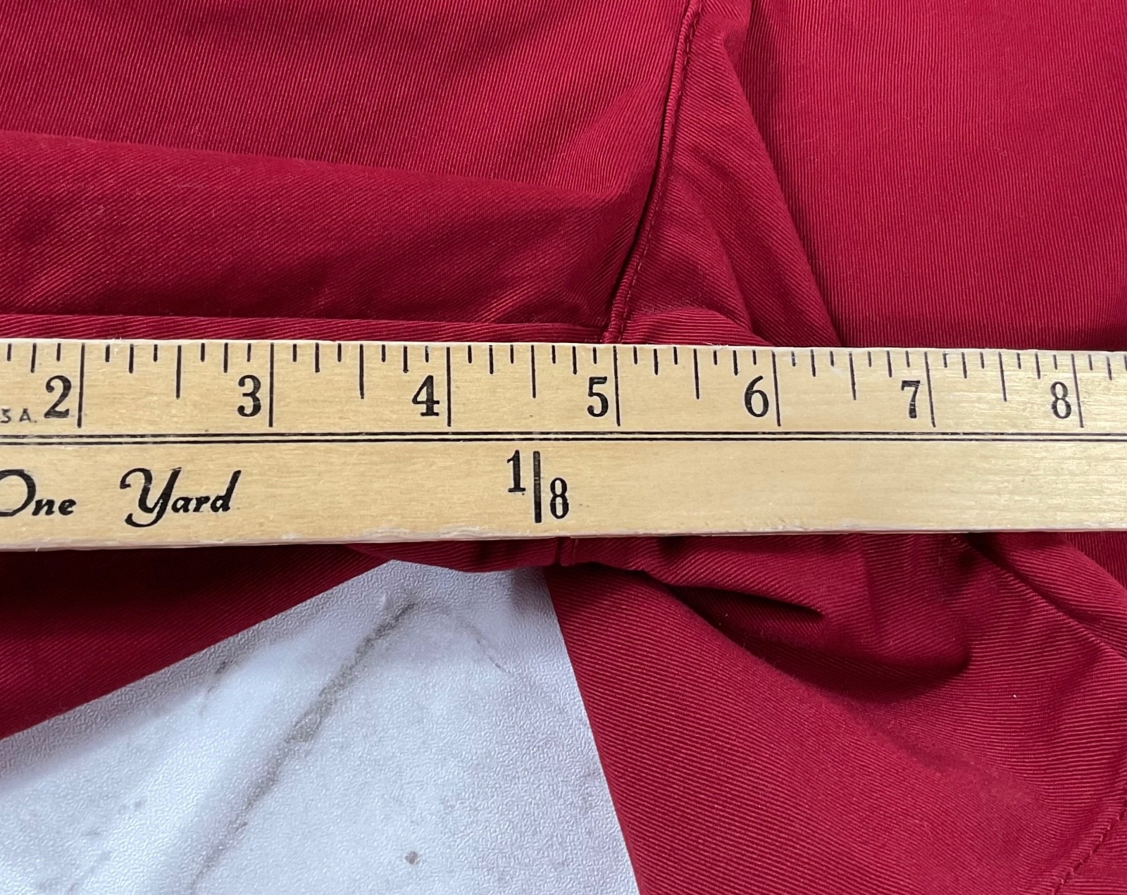 Eddie Bauer Shorts Womens Sz 12 Red Legend Wash Slightly Curvy Stretch Pockets