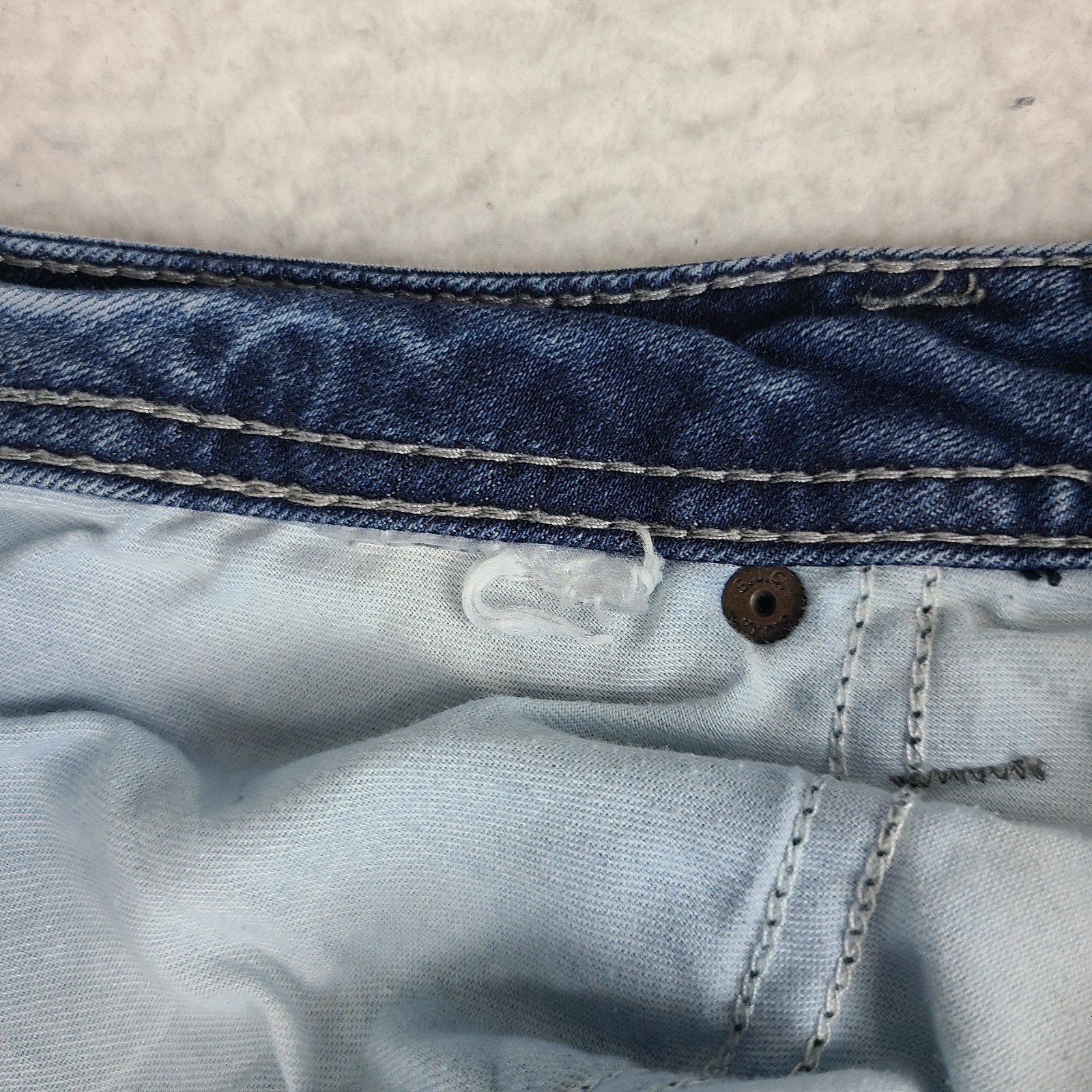 Silver Jeans Womens 16×30 Blue Denimotion Suki Skinny Distress Dark Wash Denim