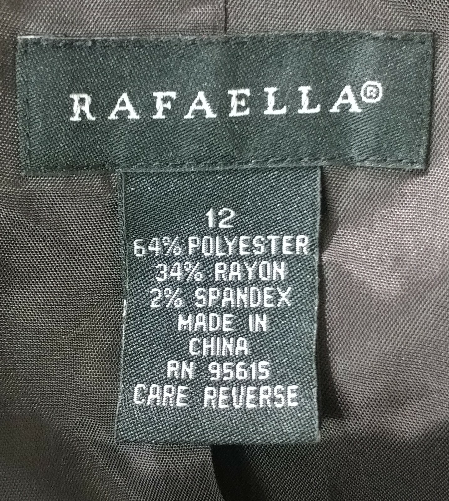 Rafaella Women Blazer, Size 12, brown, polyester, rayon, spandex