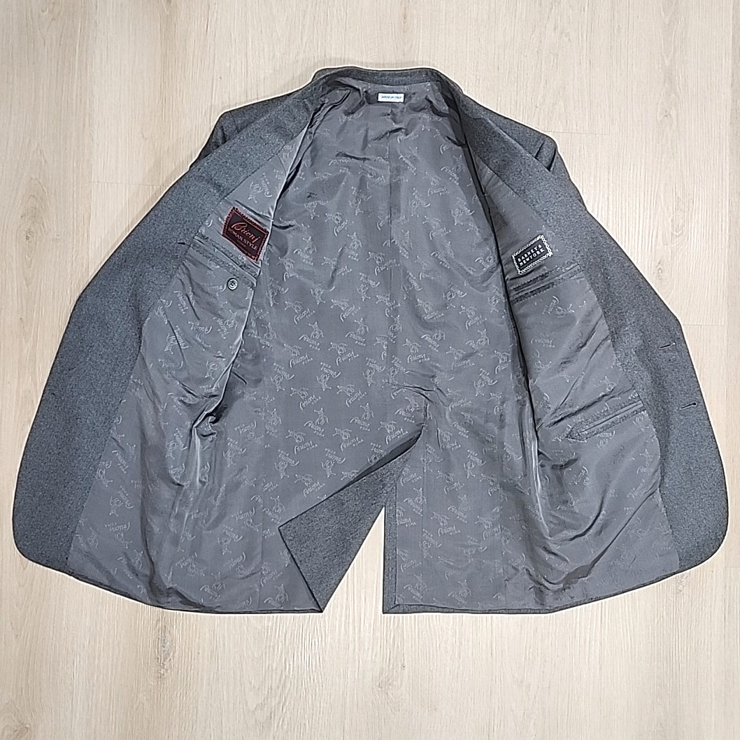 Brioni Bespoke 100% Wool Suit Men 42R Gray 2 Button Pleated Cuffed Pants Italy