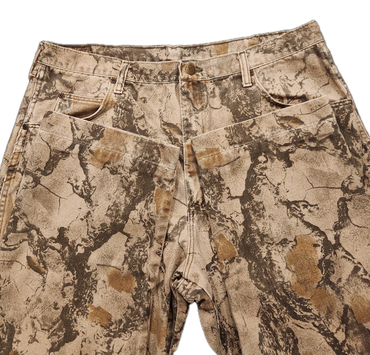 Wrangler Men’s Sz 40×32 Camo Outdoor Hunting Double Knee 100% Cotton