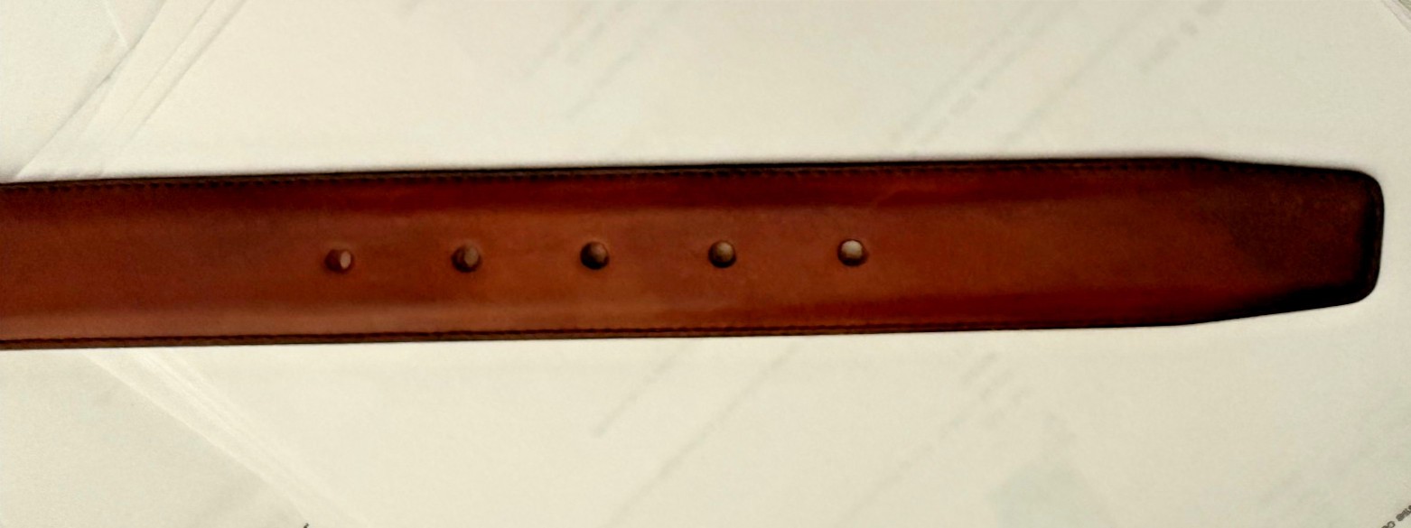 Magnanni 20096 Cognac Brown Smooth Calfskin Leather Belt – 40 – 1.35″ Wide