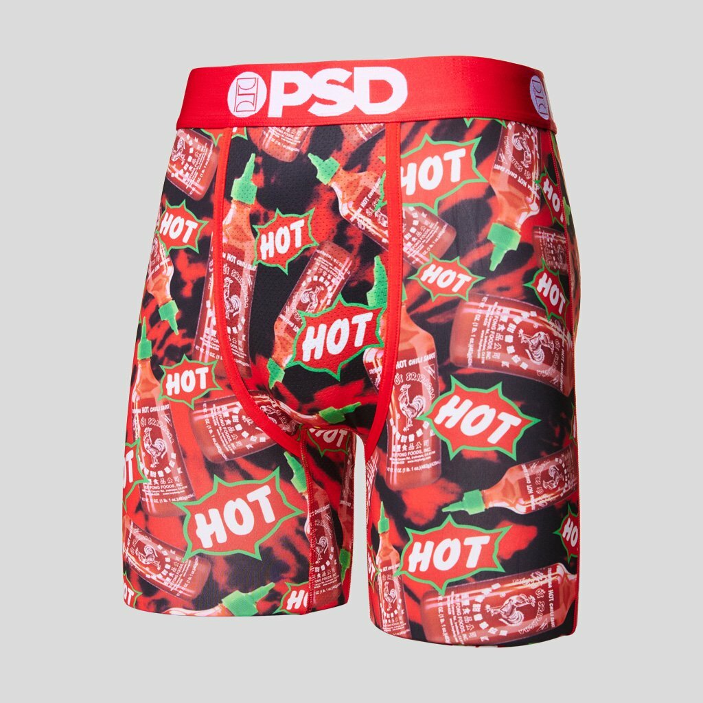 PSD Mens Boxer Briefs Huy Fong Foods Hot Bottles Size XL (40″ to 42″)