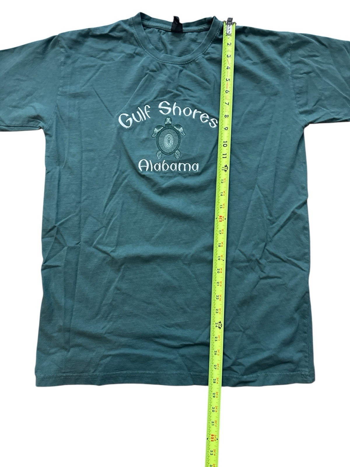 Alabama Gulf Shores Green Turtle Embroidered Logo Men’s Unisex Shirt Size Large