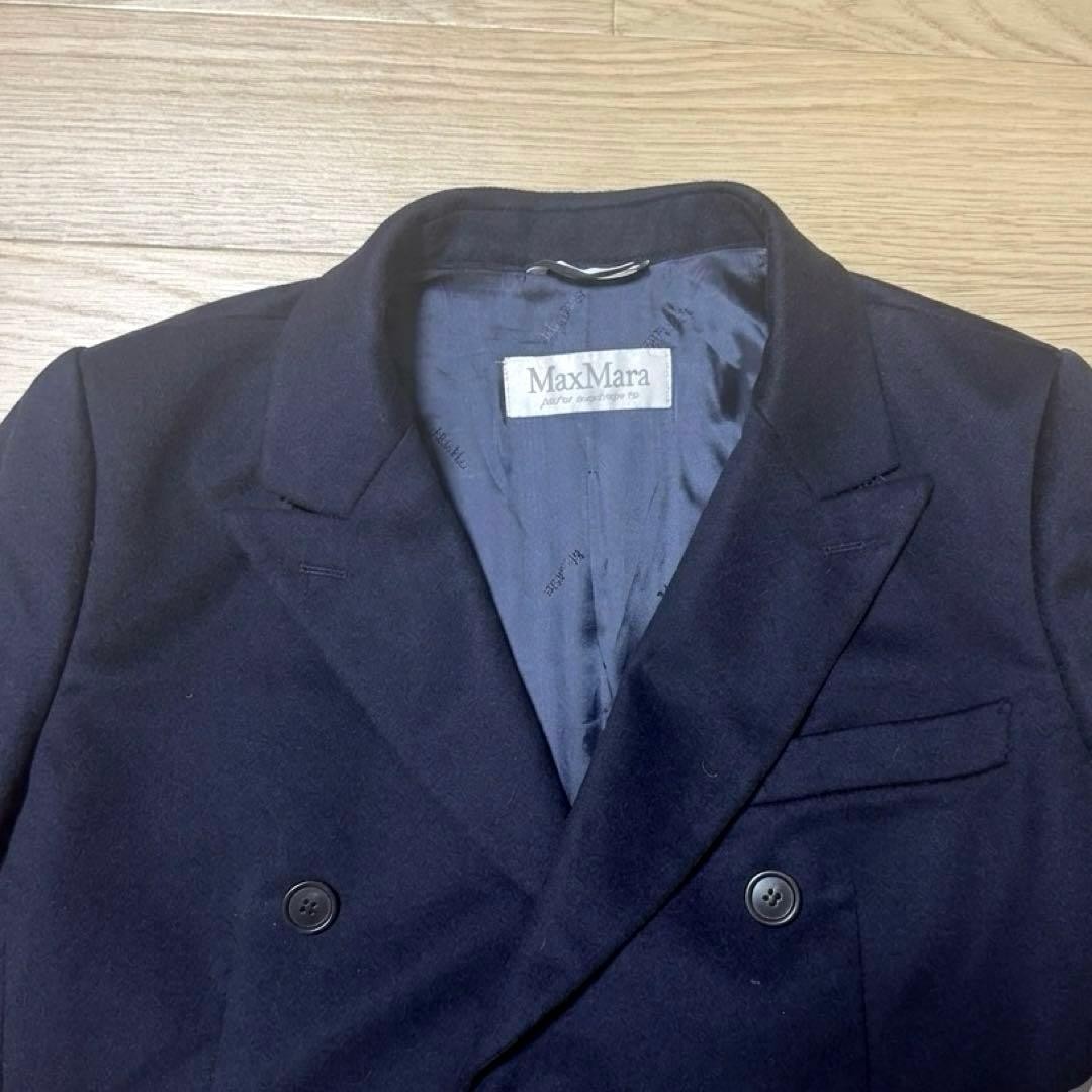 Max Mara double-breasted jacket, women’s, cashmere, dark navy, size M