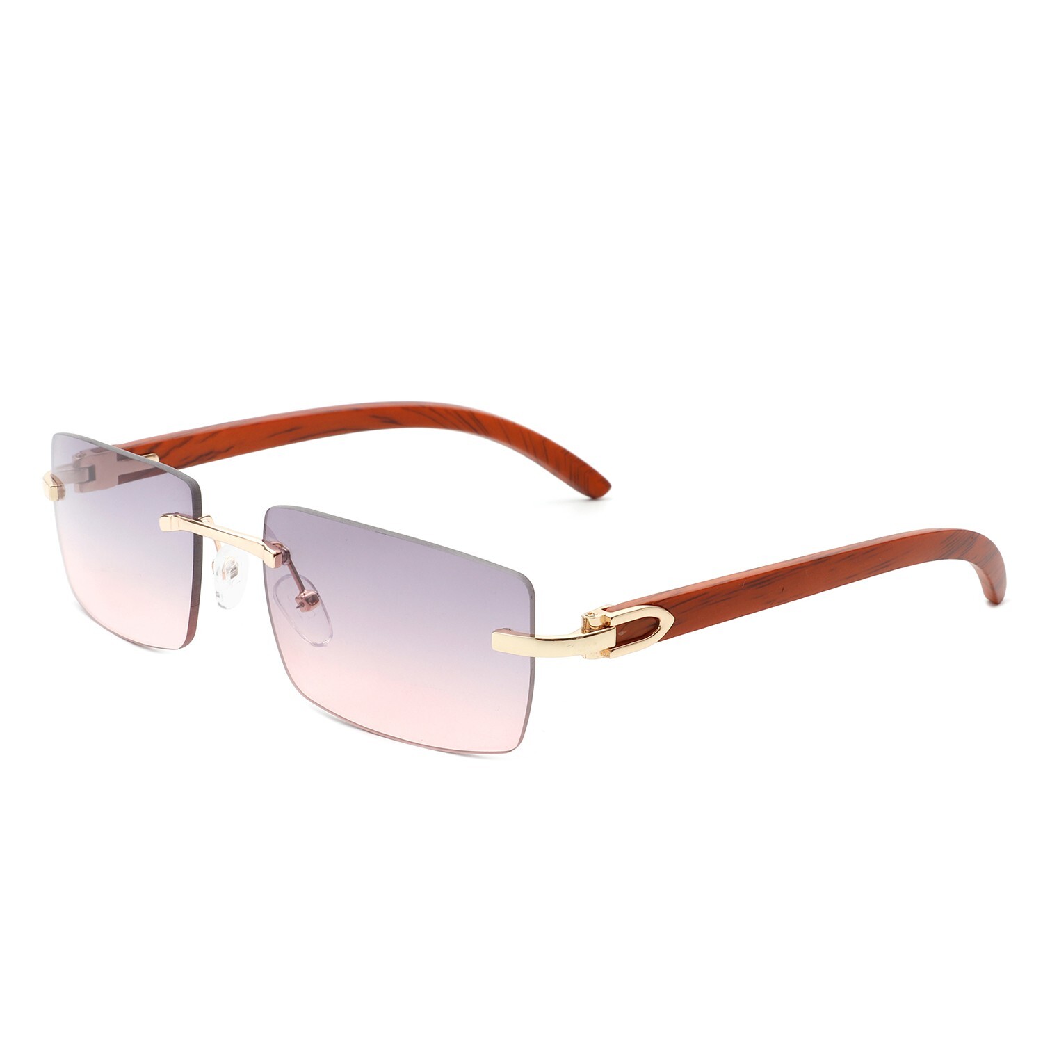 Rectangle Rimless Hip Hop Sunglasses Retro GAFAS Fashion Women Men Tinted SHADZ
