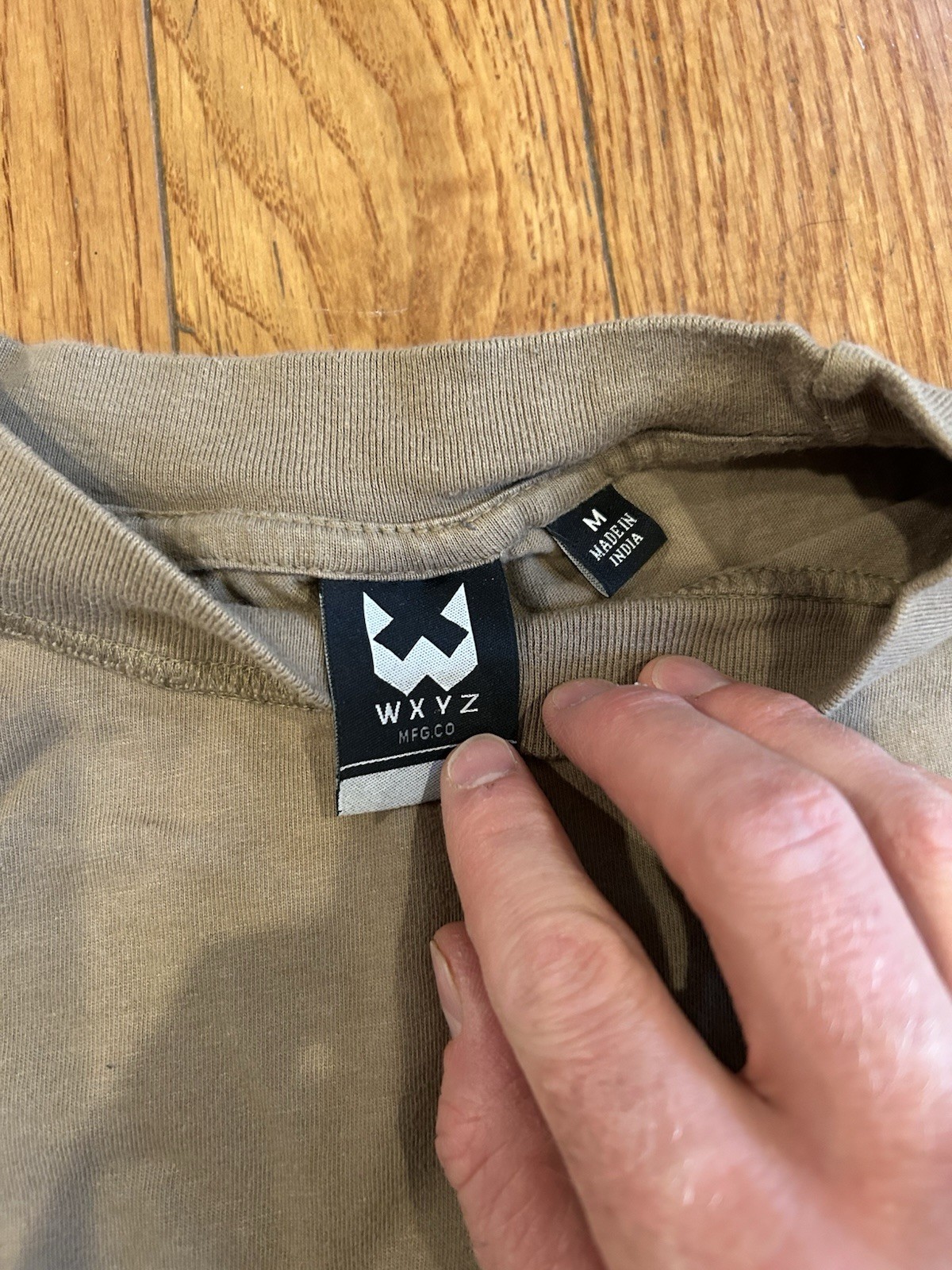 WXYZ Mfg. Co. Visual Industries Los Angeles T-Shirt Men’s Medium Brown Cotton