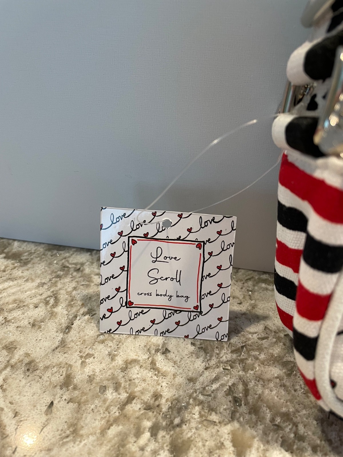Brighton love scroll crossbody bag red, black and white new with tags