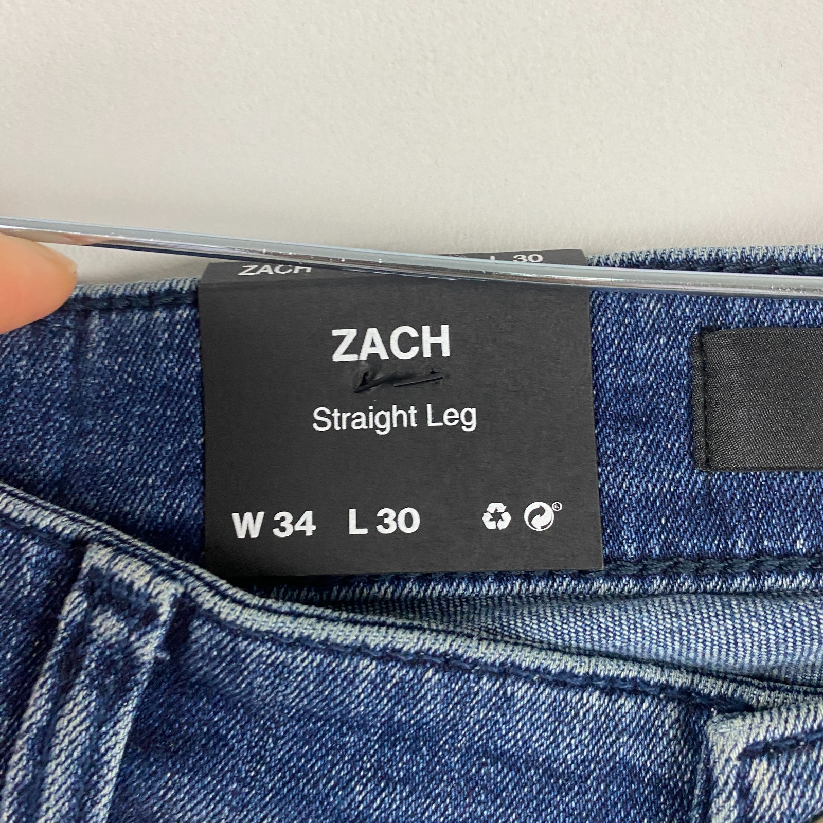 Mavi Zach Stretch Straight Leg Jeans Mens 34×30 Dark Nashville Denim