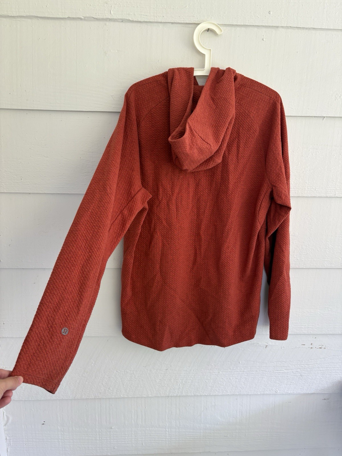 Lululemon At Ease Pullover Hoodie Burnt Orange Red Size L Athletic Loungewear