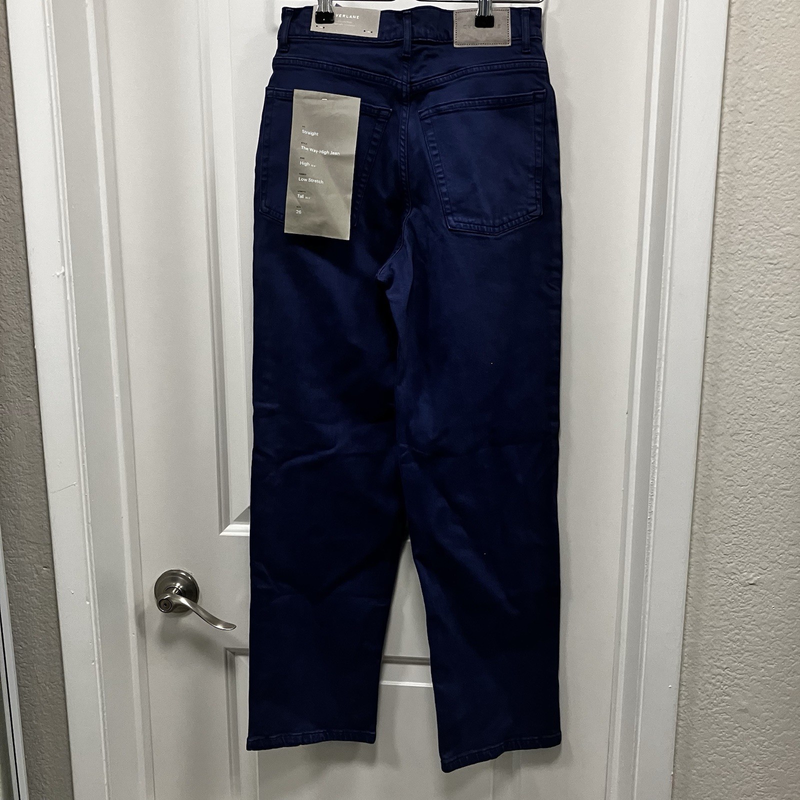 Everlane Way High Straight Leg Jean Women’s Size 26 Tall Blue Low Stretch