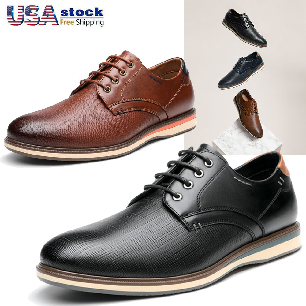 Men’s Casual Dress Shoes Comfortable Business Work Breathable Formal Shoes
