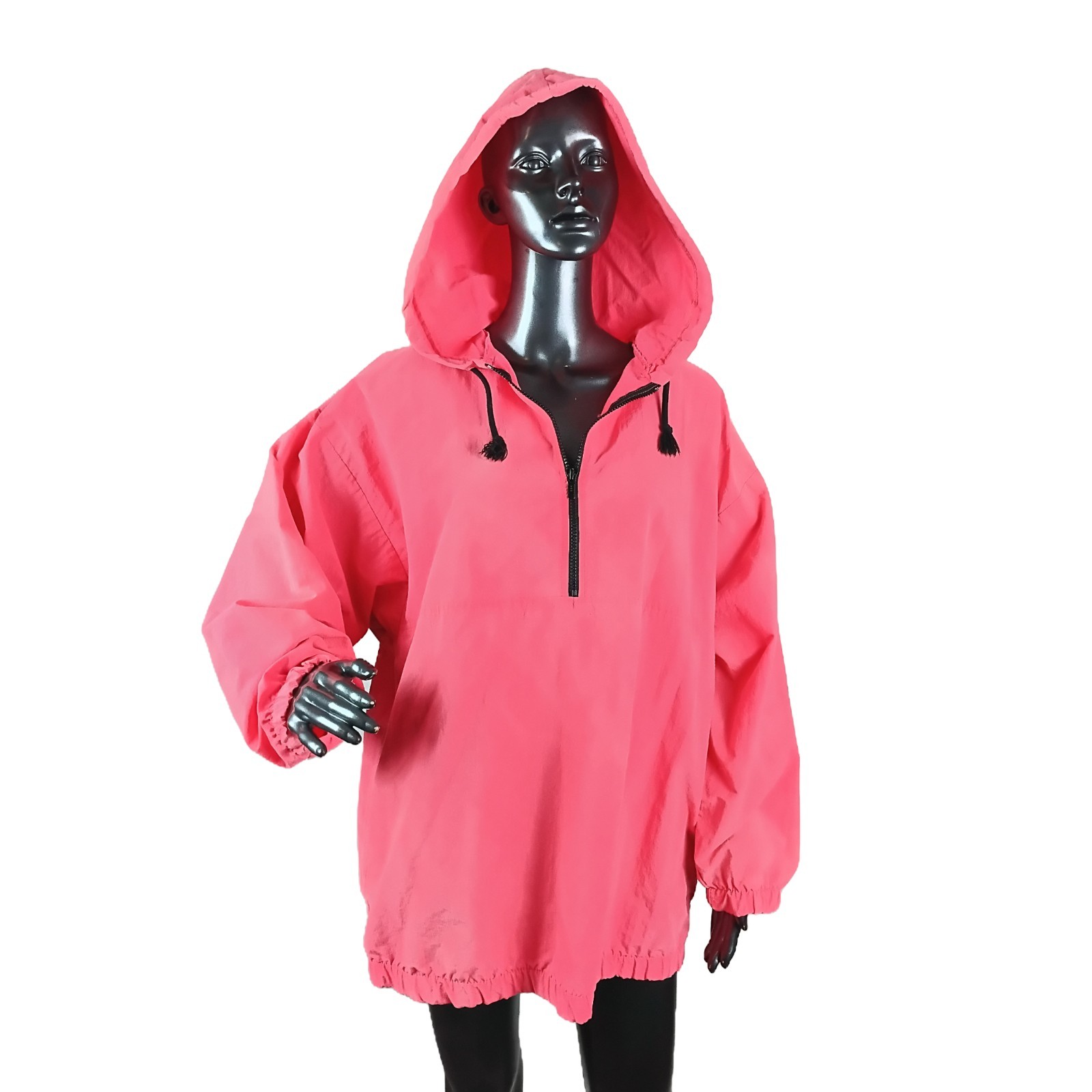 VTG 90’s Faded Neon Pink Honor’s Sport Windbreaker Pullover Women’s Size Lg