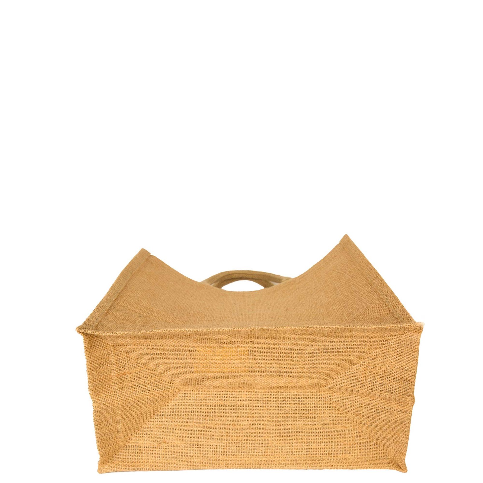 JUCOBEE Jute Reusable Shopping Tote Bags 12″H x 12″L x 8″W – Set of 12