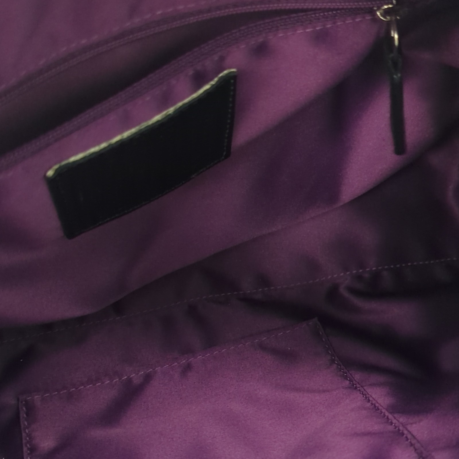 Coach Black Ashley Satchel/Top Handle Bag w/ Detachable Strap, Purple Lining