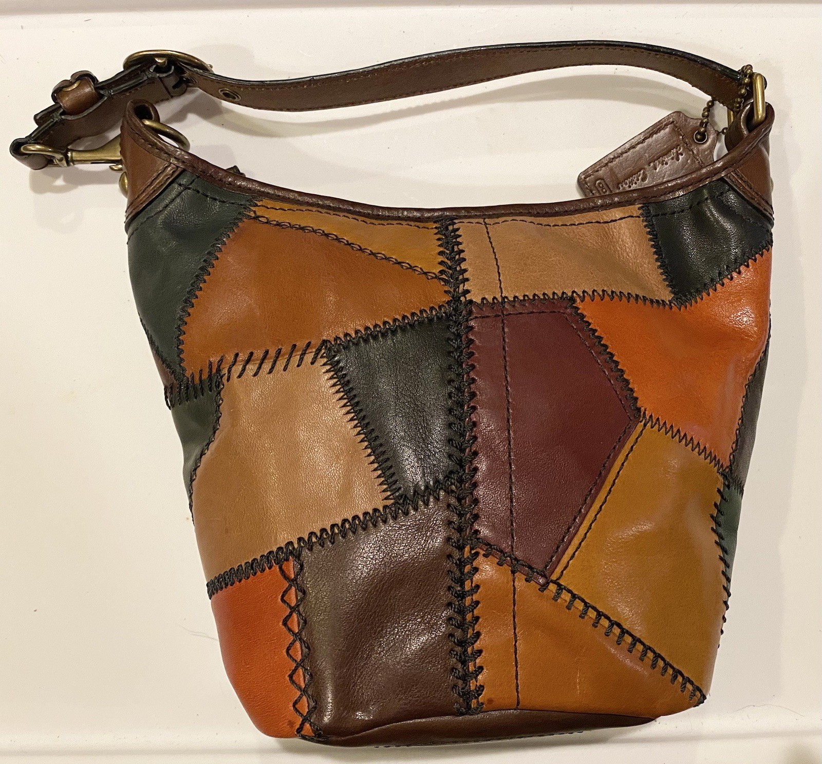 COACH Vintage Bleeker, Limited Edition Tattersall Patchwork Bucket Bag; Exc Cond