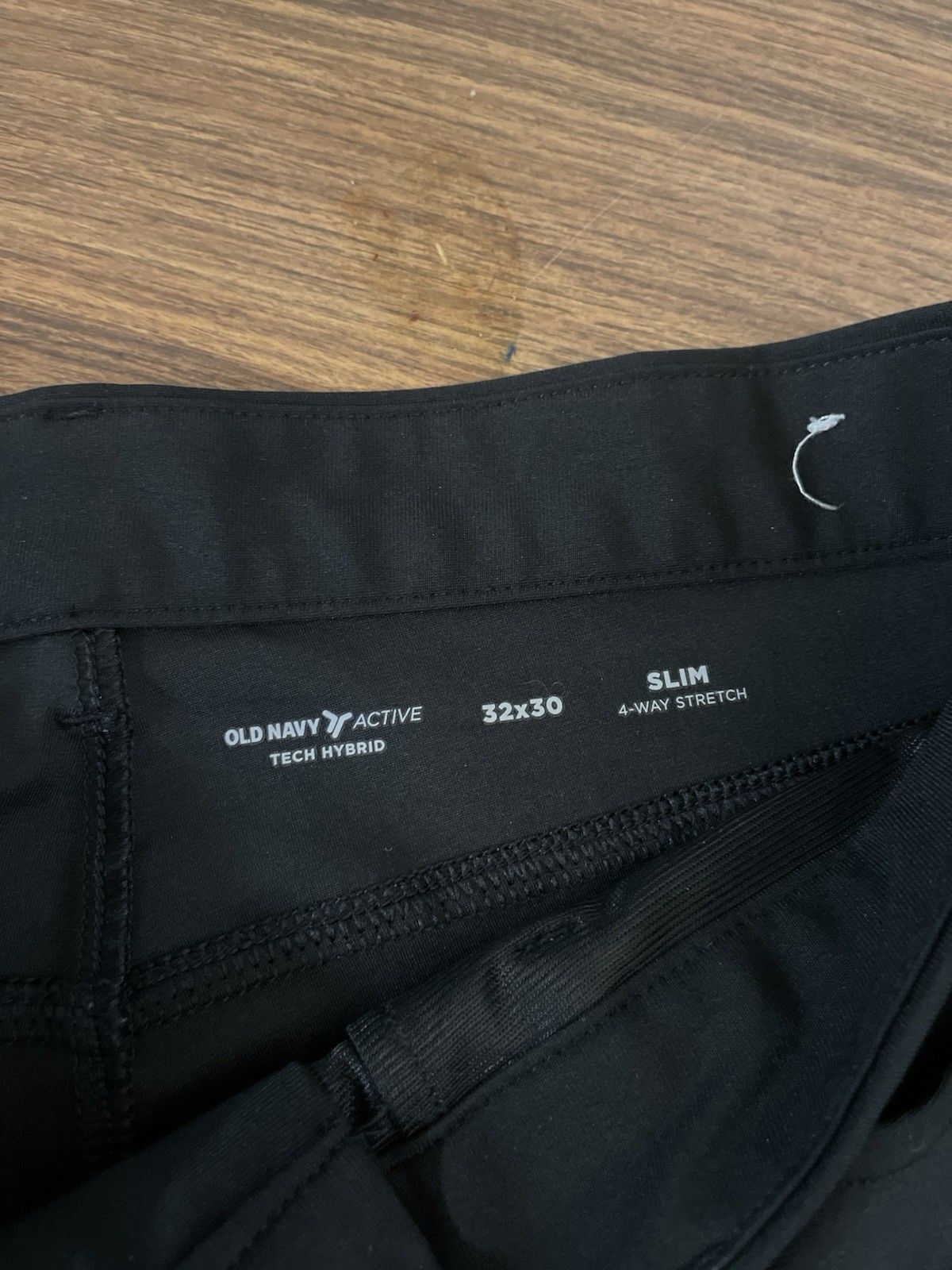 Old Navy Men’s Pants 32×30 Black Slim 4 Way Stretch Dress Active Pockets