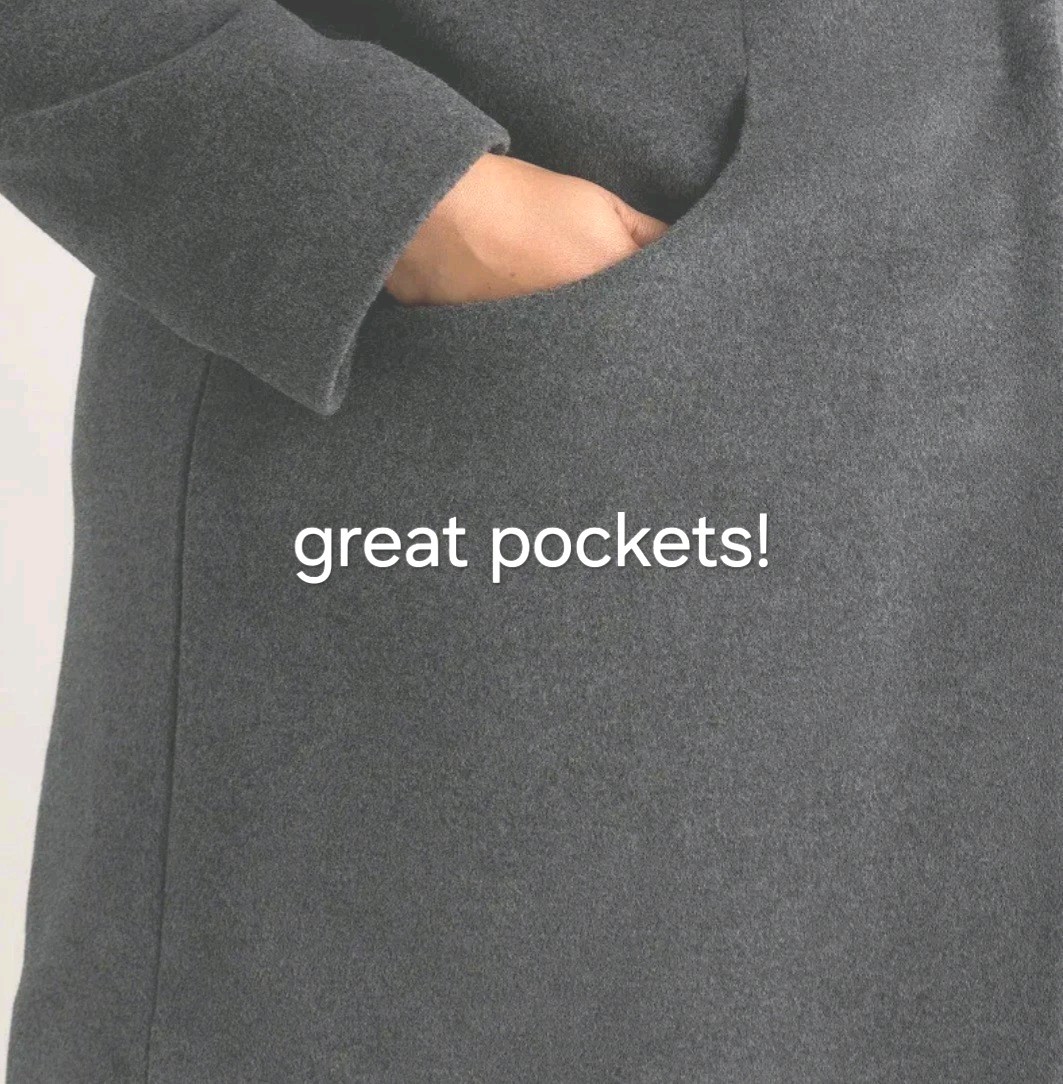 NWT “Quince” Women’s Italian Wool Cocoon Coat Heather Grey Size 2X Reg $185