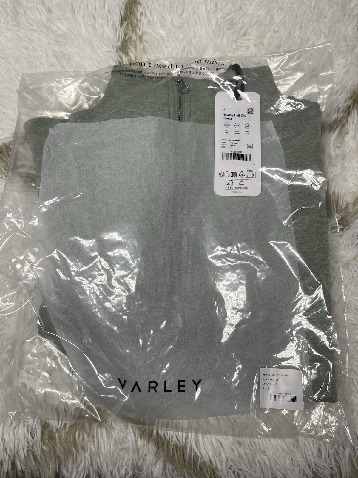 🧡*NWT*Varley Hawley Half-Zip Sweater Pullover Women’s Size S Color -Shadow Marl