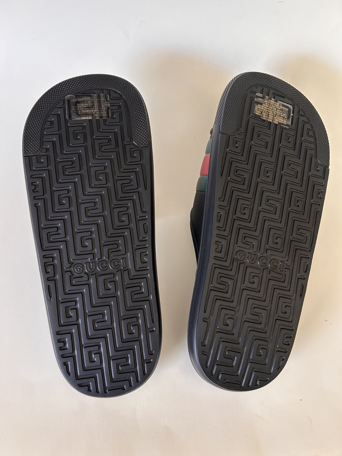 GUCCI Men’s Web Slide Sandal Black/Green/Red Size 9 (US) NIB 780286 J8700 1025