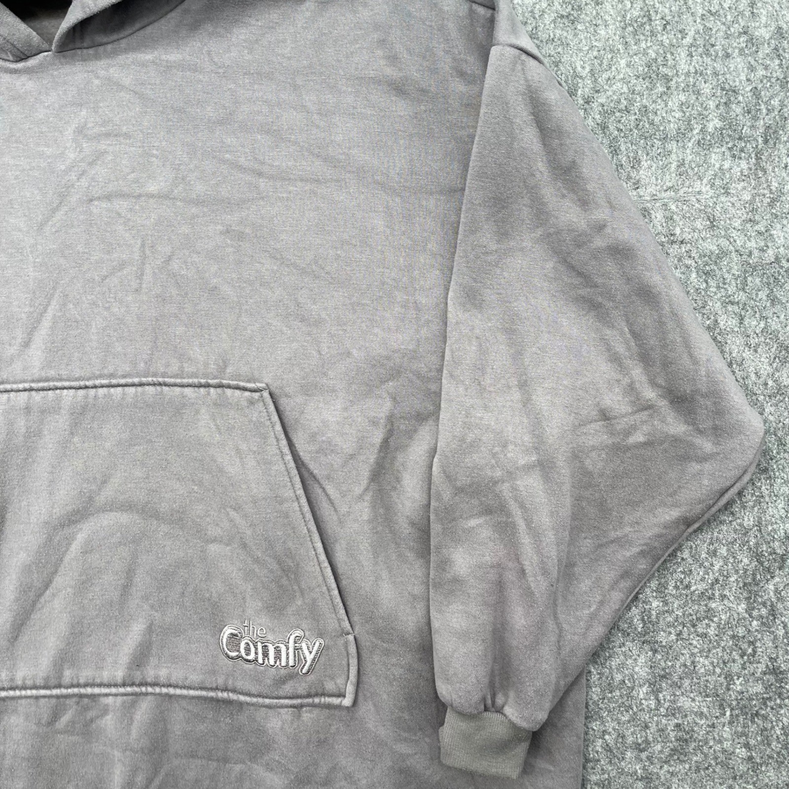 The Comfy Hoodie Blanket Gray Sweatshirt Fleece Lined One Size