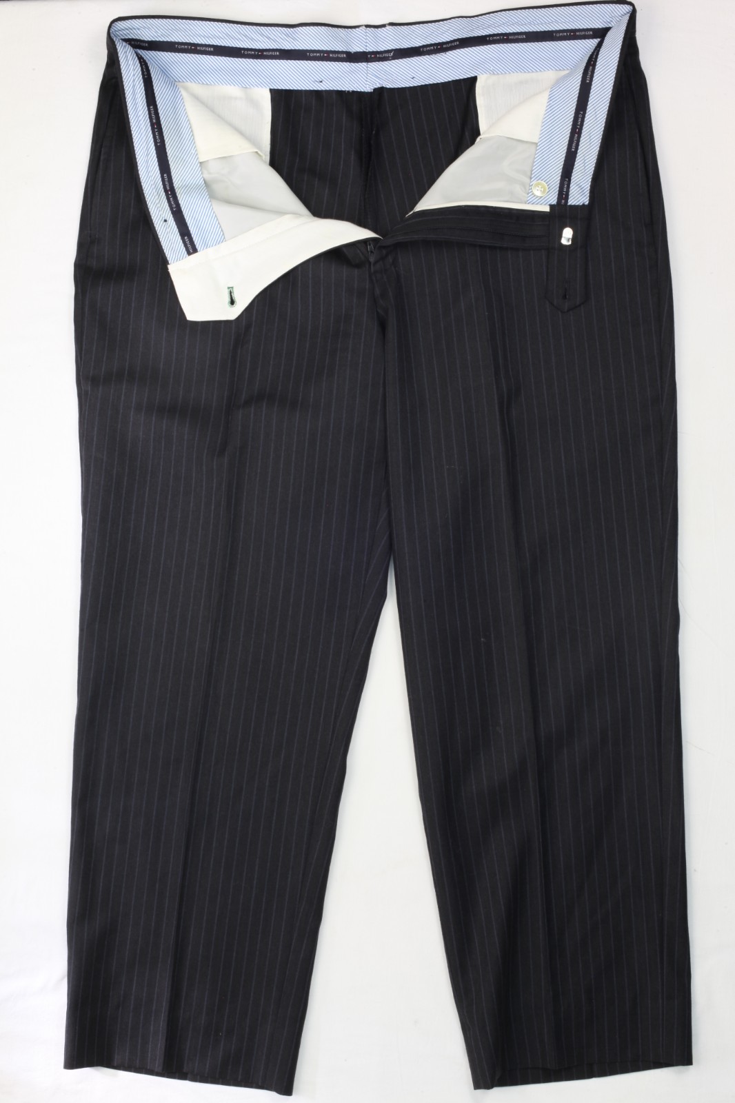 Tommy Hilfiger Regular Fit Wool Suit Gray Striped 44R 38×29