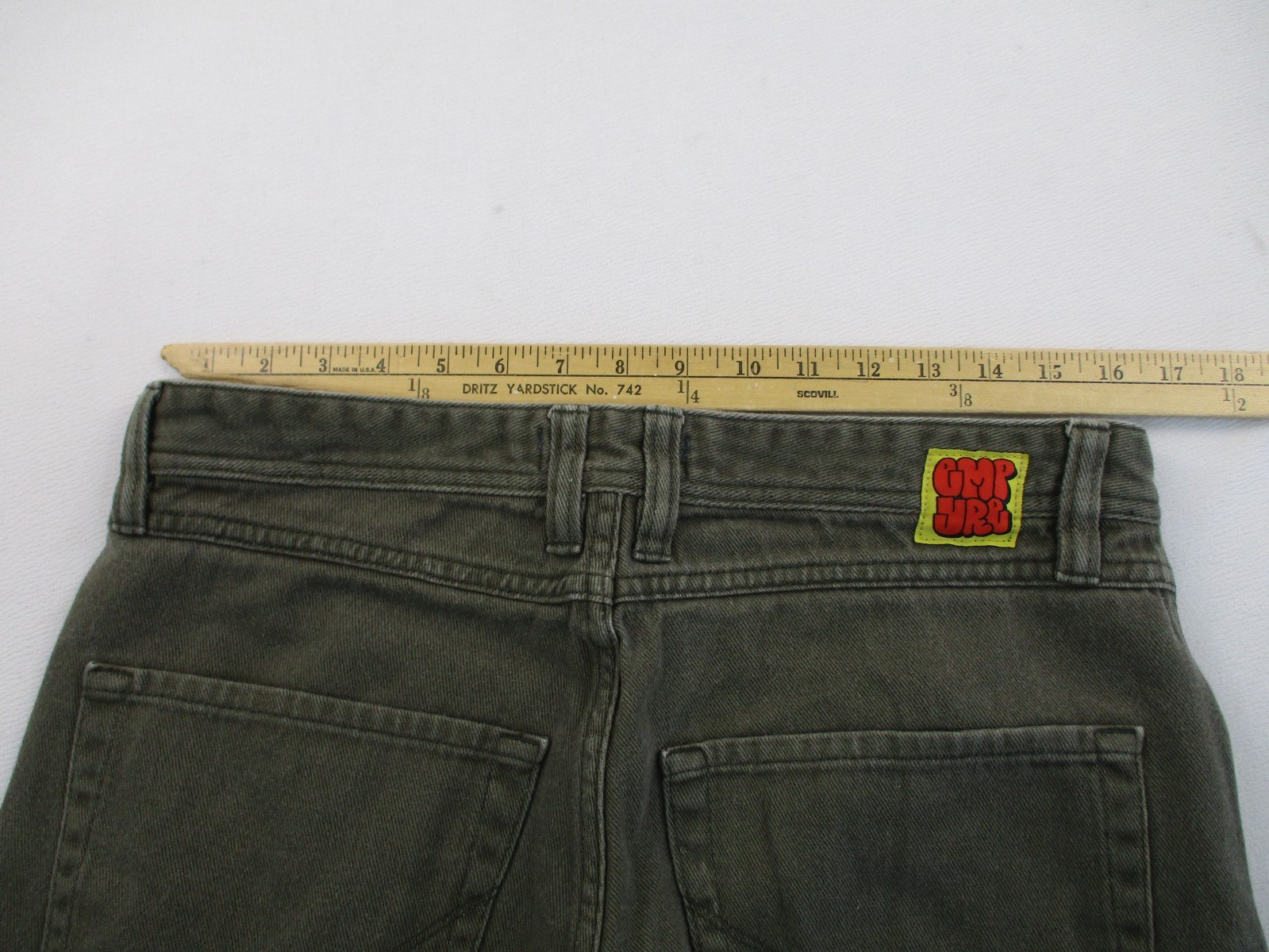 Empyre Baggy Jeans Men’s Size 32 Green Relaxed Fit Denim Y2K 32×30
