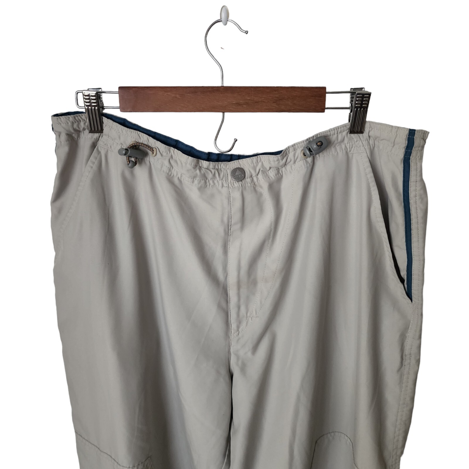 VTG Men’s Levi’s SilverTab Beige Polyester Cinch Waist Baggy Pants 34 Skate Y2K