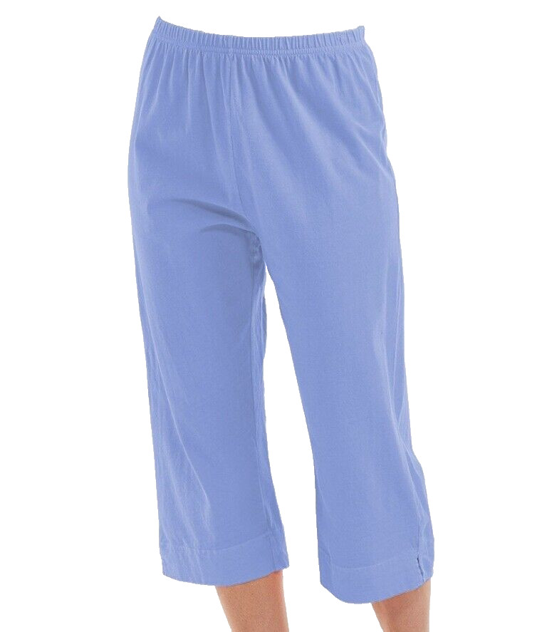 Fresh Produce xl peri blue jersey cotton $56 stretch classic capris nwt new xl