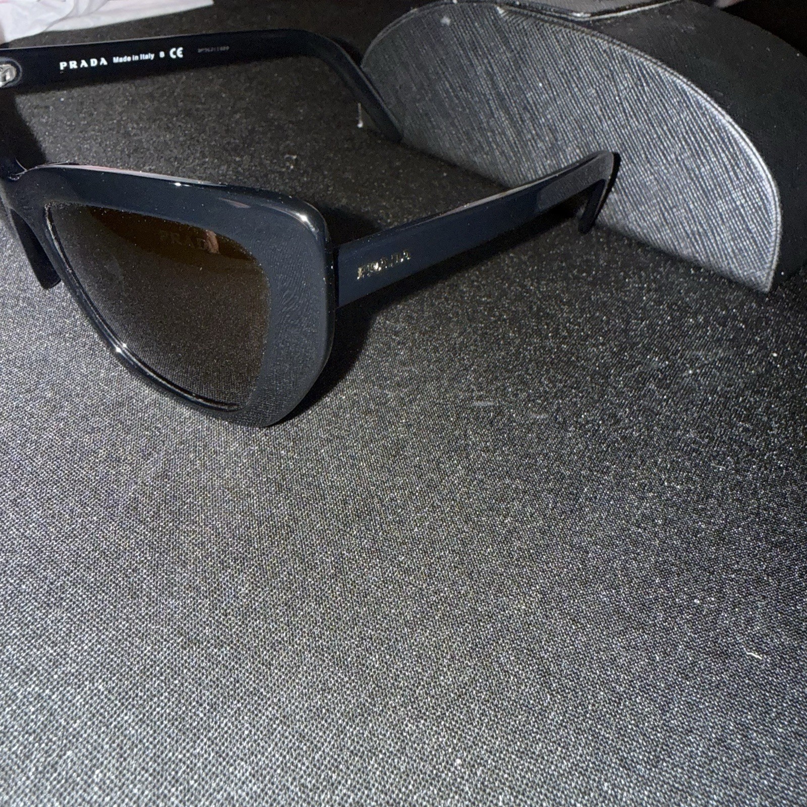 Prada Sunglasses Black Frames Gray Lens 1AB-5S0 / SPR08V-F