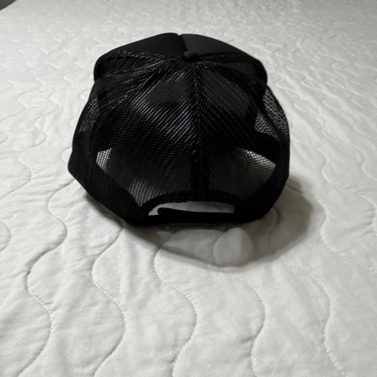 OTTO Black Trucker Hat Mesh Back Adjustable Snapback Skull Graphic One Size