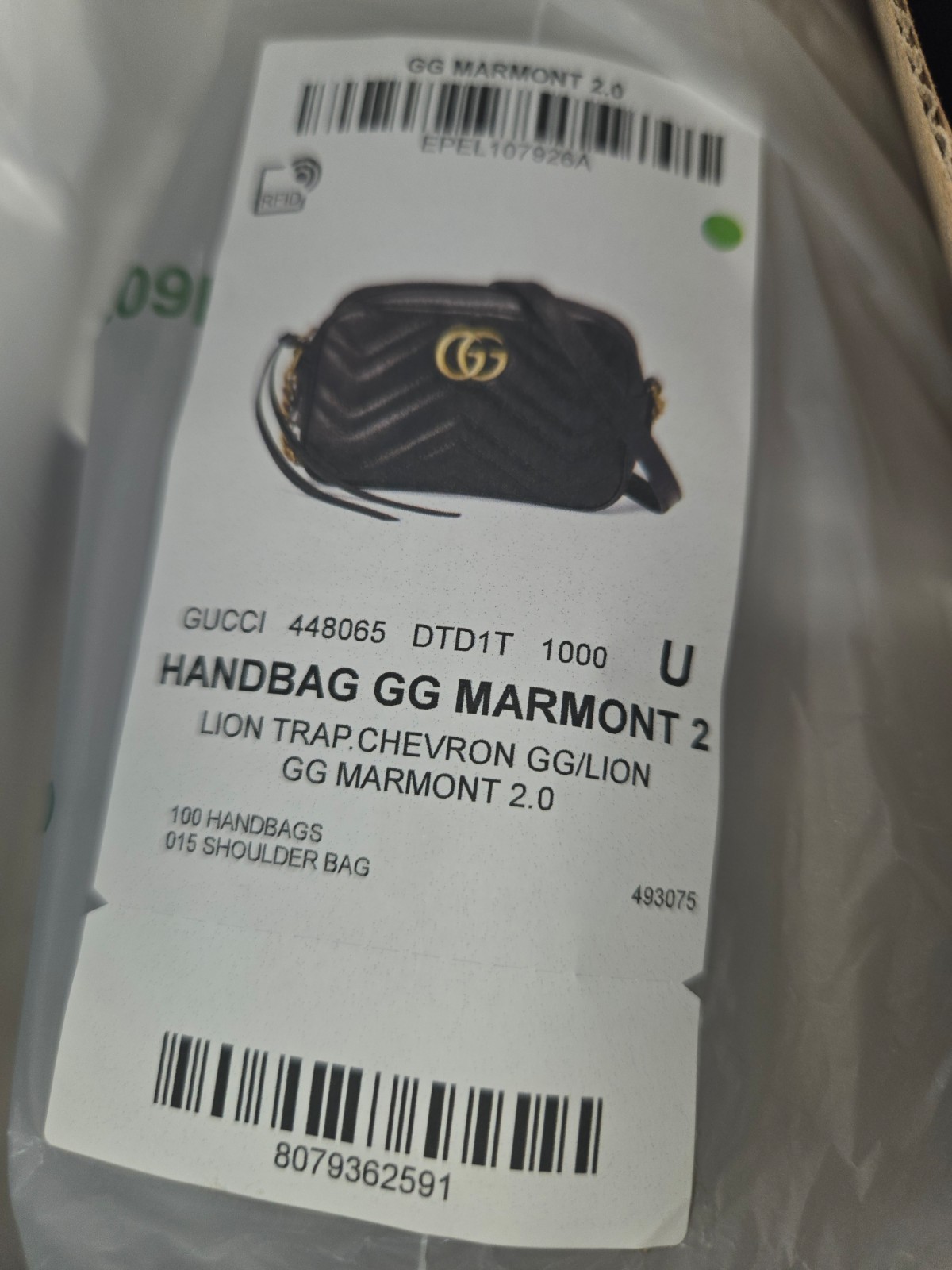 Gucci GG Marmont Shoulder Bag Small Black Leather