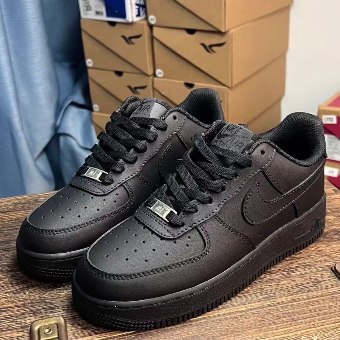 US Black Nike Air Force 1 07 Low Top Men’s Sneakers Shoes