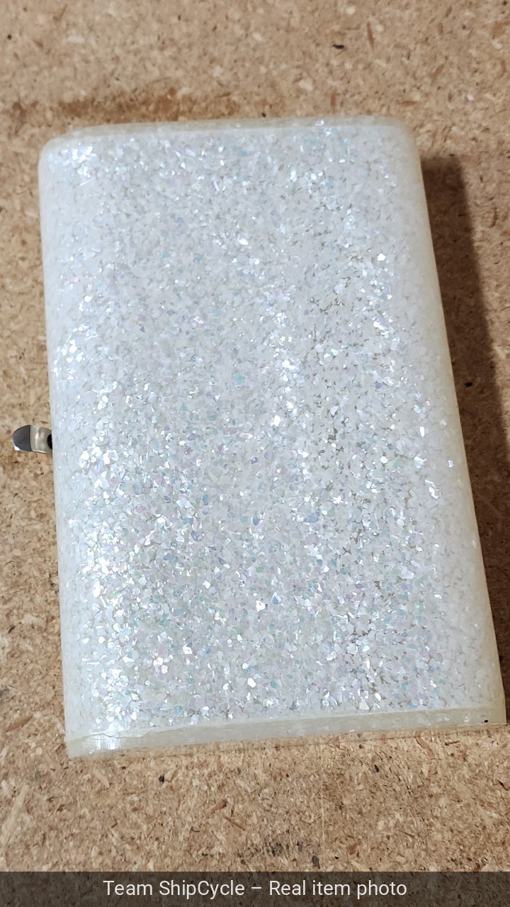 Vintage Sparkling Lucite Wilardy Clutch purse with Goldtone Accent G2U