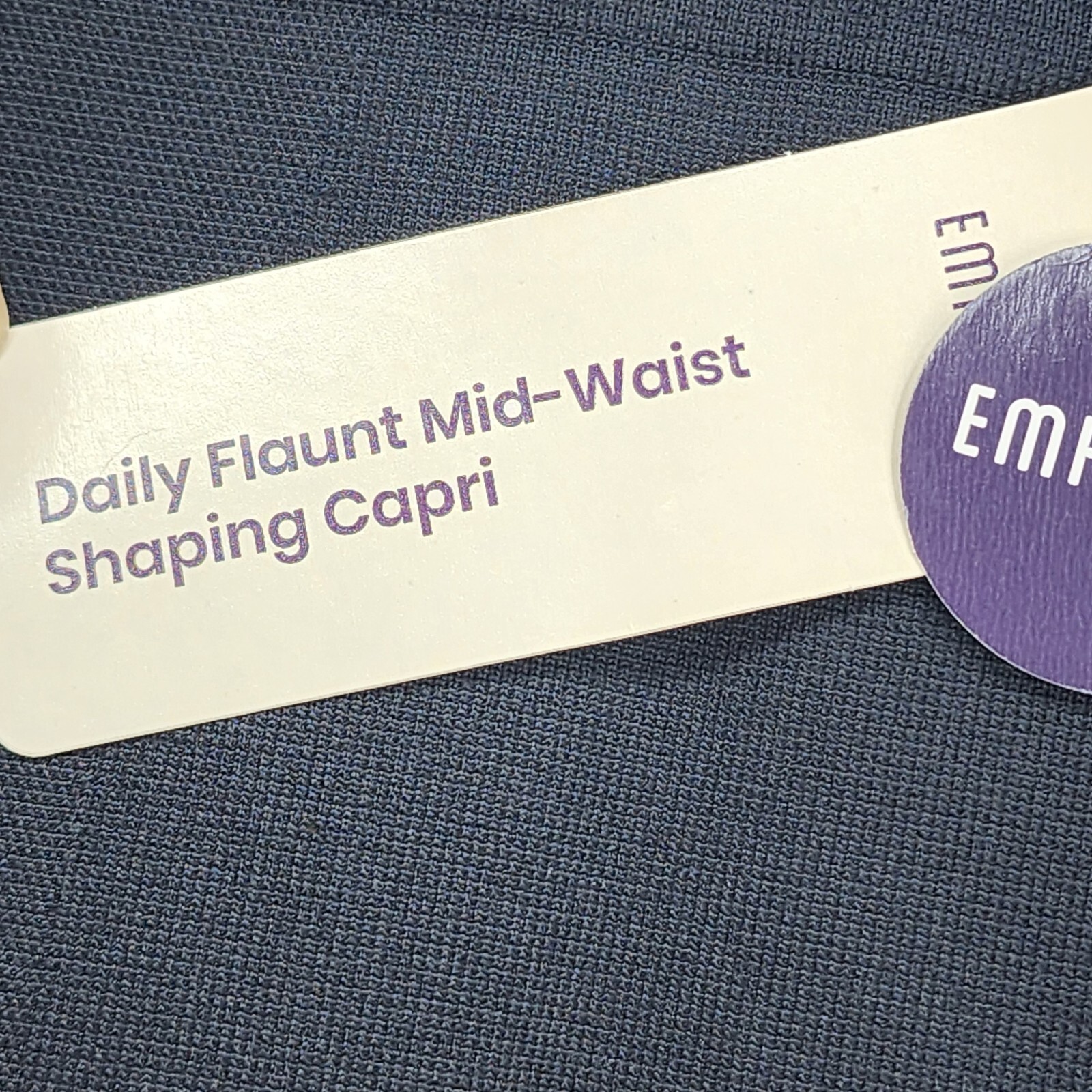 NWT Empetua Daily Flaunt Mid-Waist Shaping Capri Black Women’s 2XL Tummy Control