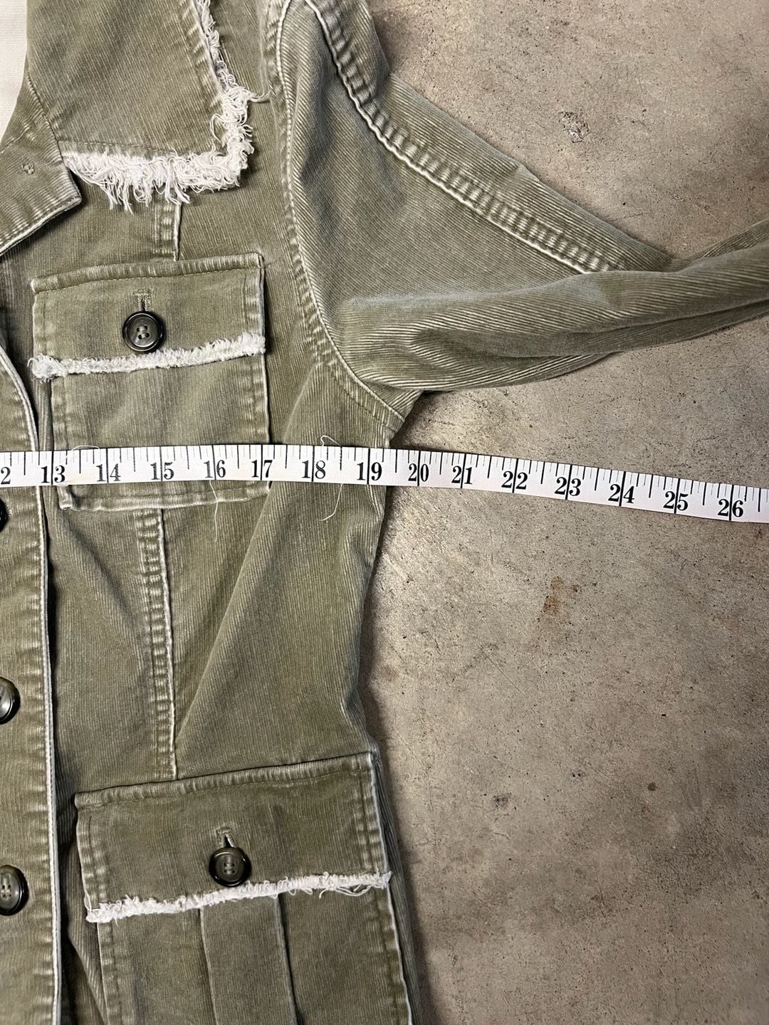I.N.C. International Concepts Olive Green Corduroy Utility Jacket