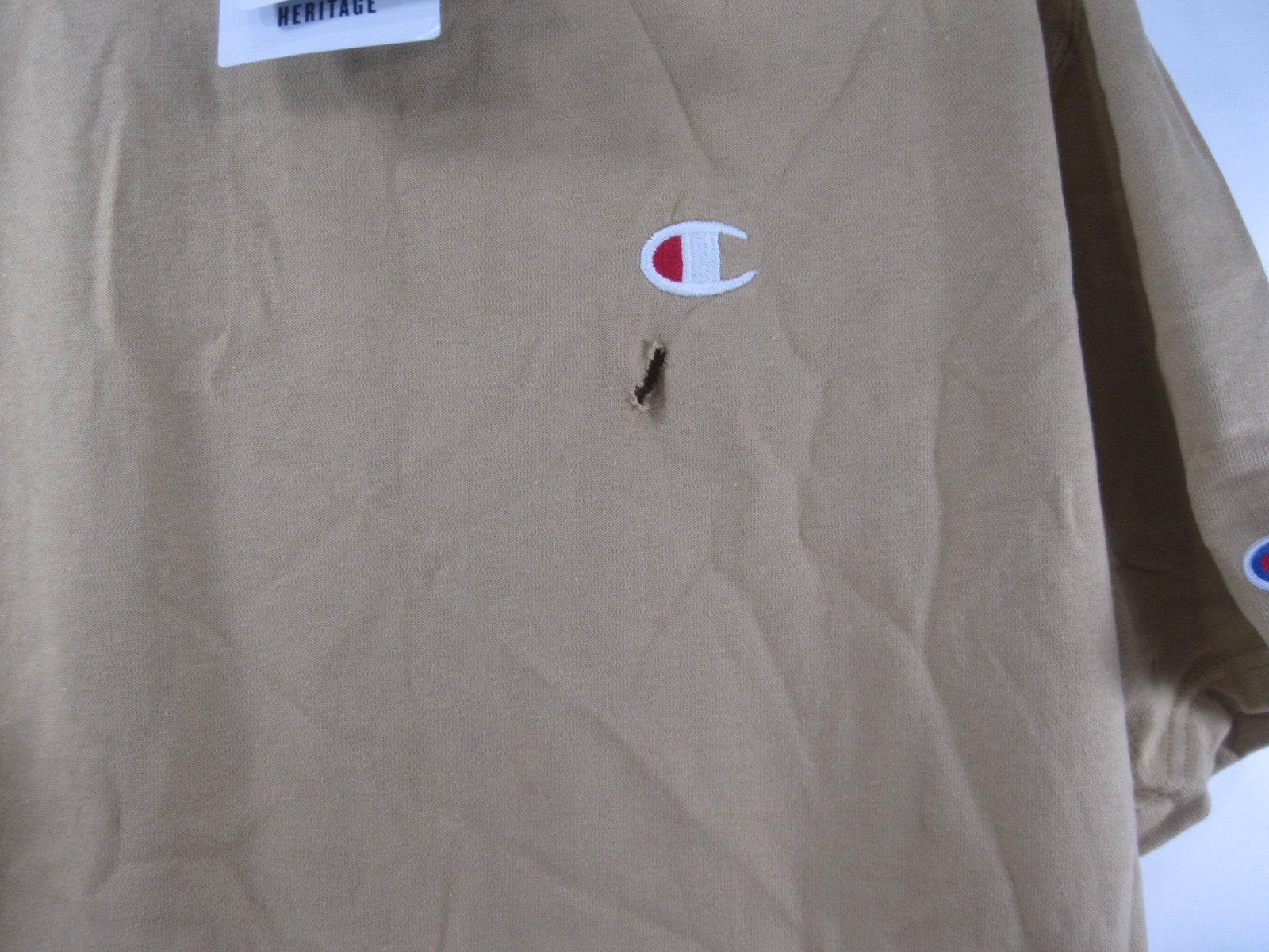 Champion SANDROCKM HERITAGE SHORT SLEEV GT19 BROWN TEE MEN Size M