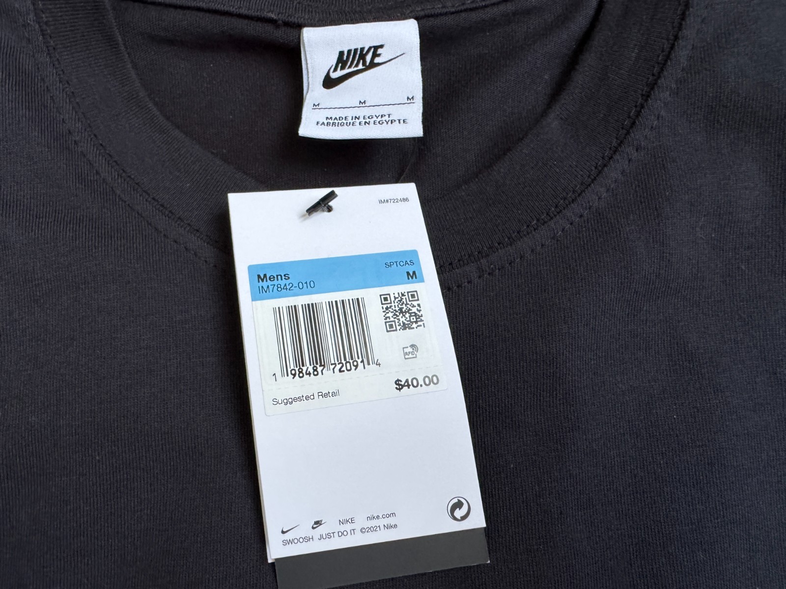 Nike Sportswear T-Shirt Department of Motion Men’s Sz M Black New