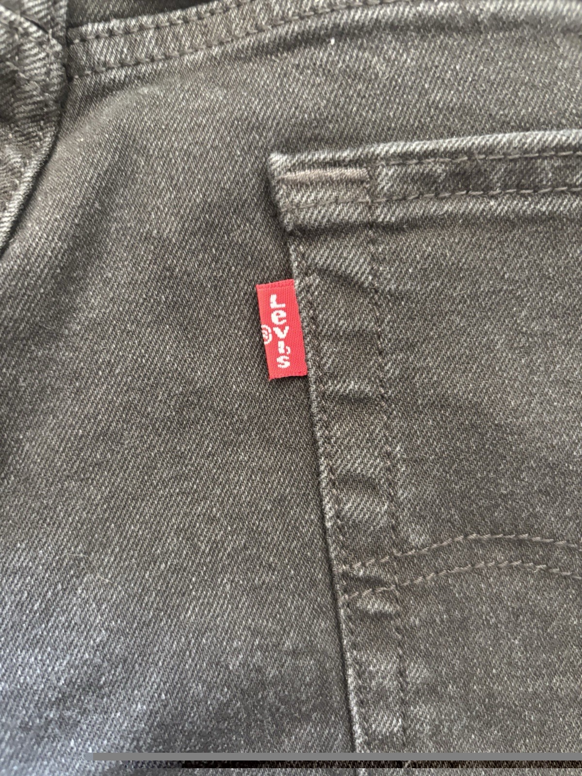 Levi’s Authentic Men’s Black Dark Wash Denim Bootcut Stretch Jeans Long W36 L32