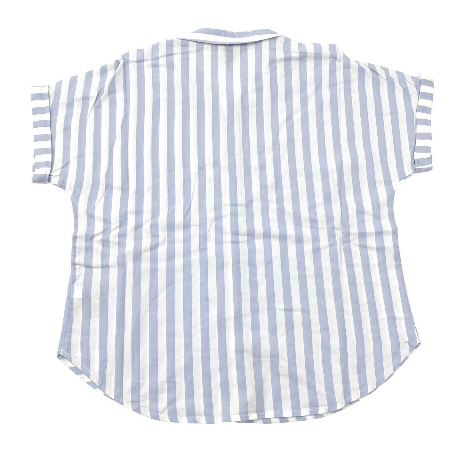 Universal Thread Womens Size S Dolman Short Sleeve Button Down Shirt Blue Stripe