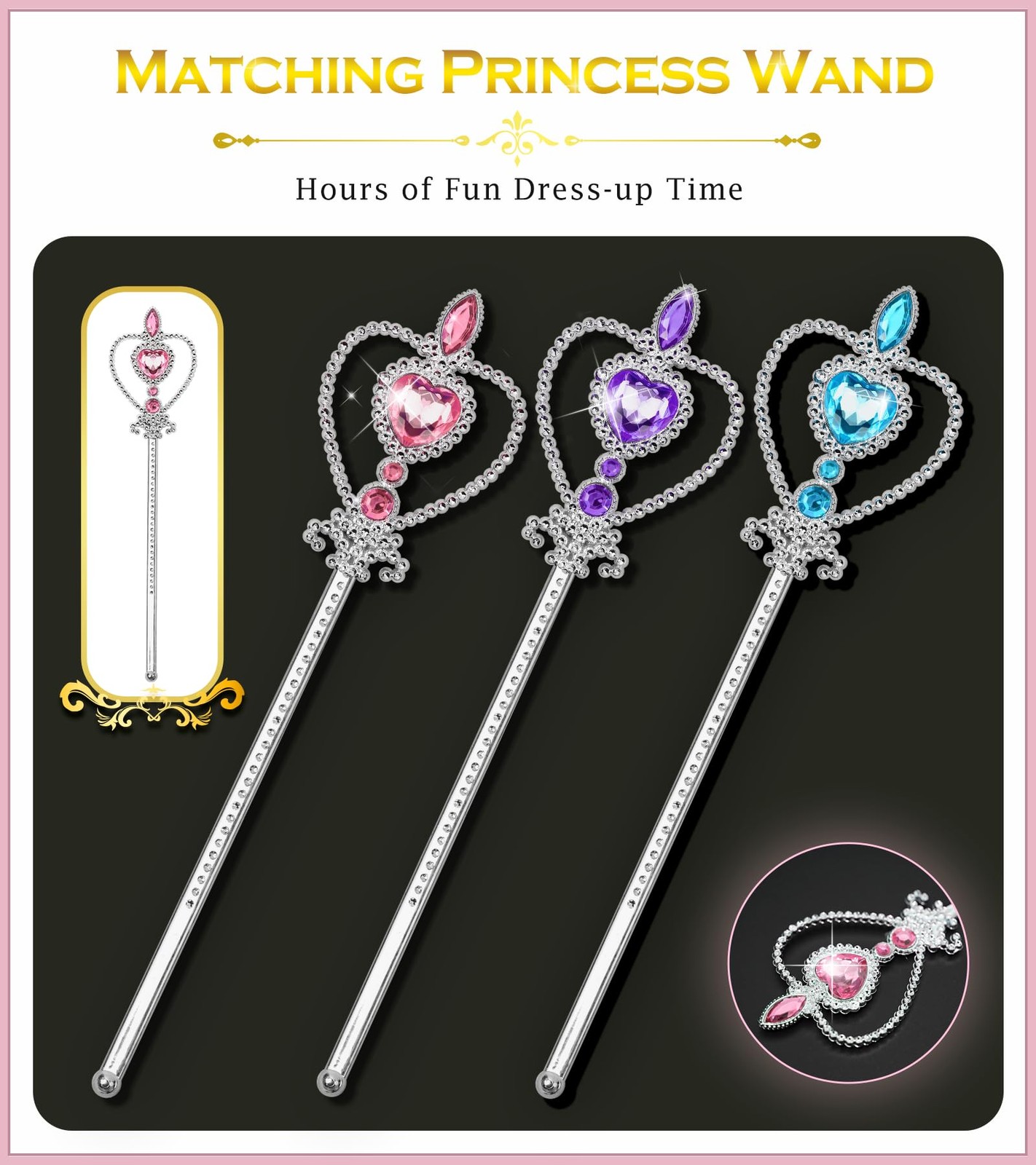 Princess Dress up Accessories Princess Crown Tiara for Little Girls, Toddler Tia