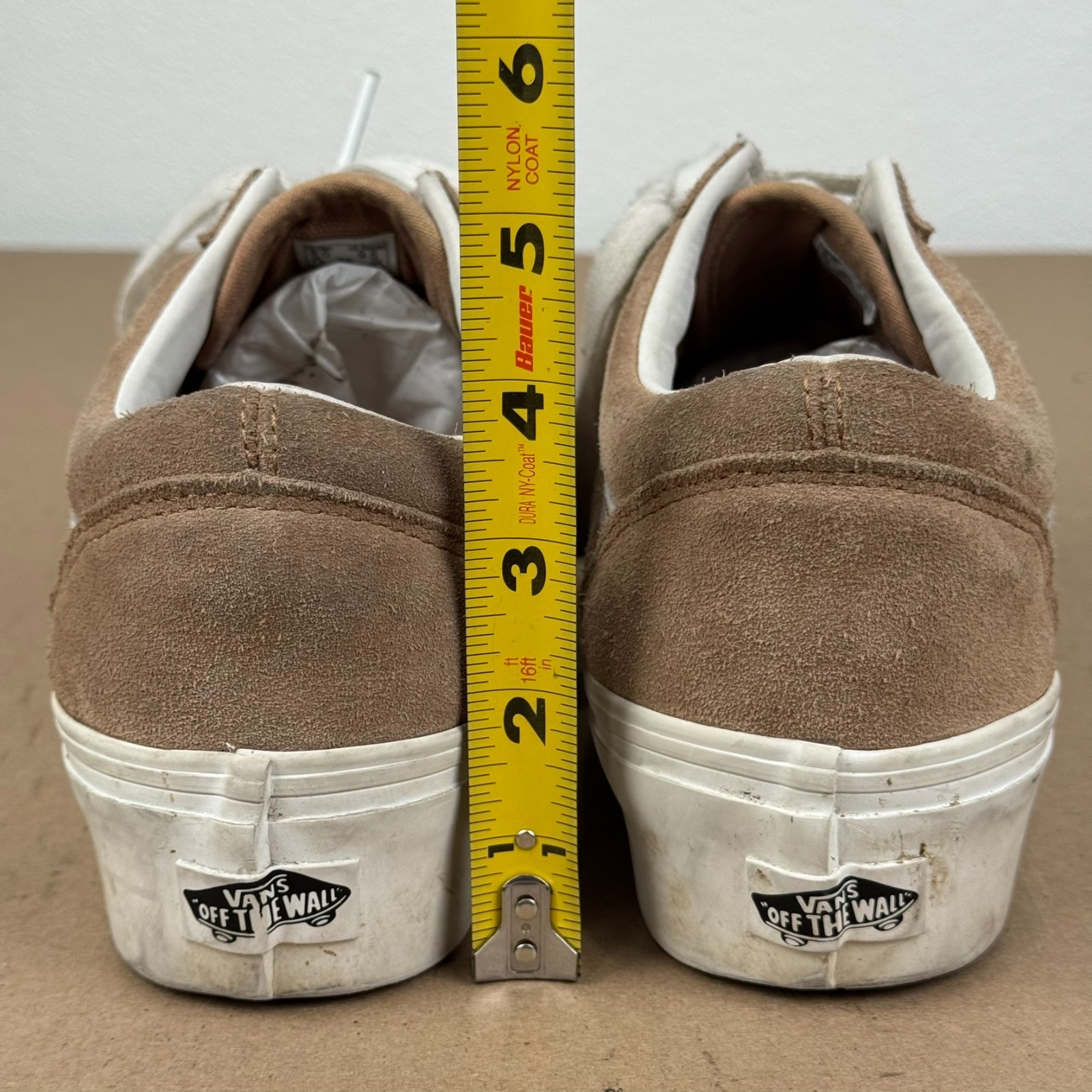 Vans Old Skool Stacked Tan Suede Platform Sneakers Men 8 Women 9.5