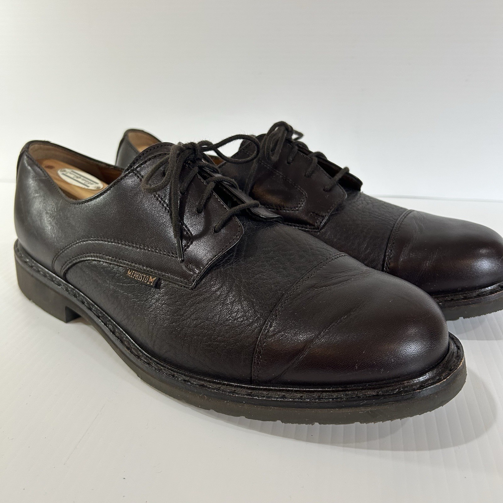Mephisto France Air Relax Cap Toe Brown Leather Oxfords Goodyear Welt US Size 12